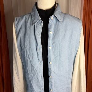 Light Blue Denim Vest